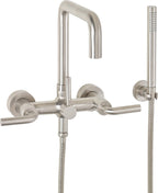 California Faucets Bolsa Contemporaneo Llenador de Tina de Montaje en Pared - Pico Cuadrado