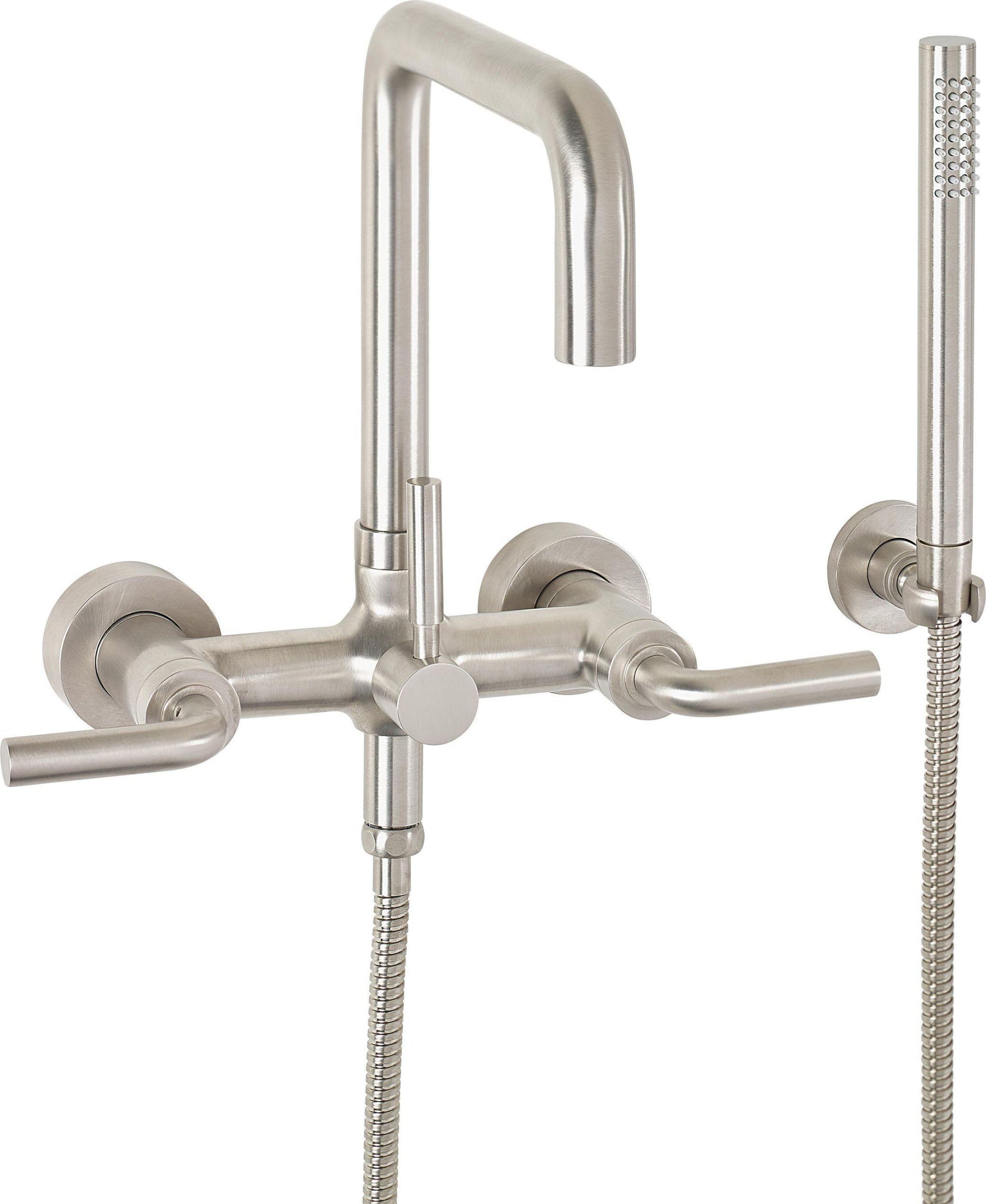 California Faucets Bolsa Contemporaneo Llenador de Tina de Montaje en Pared - Pico Cuadrado
