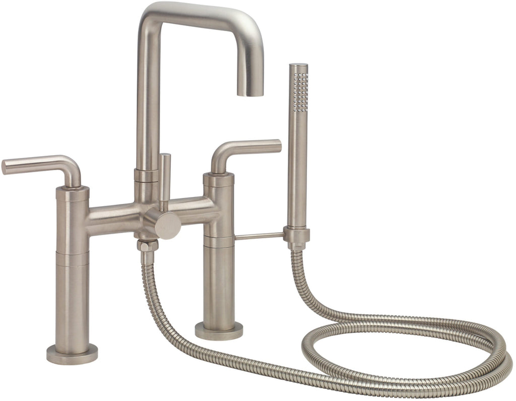 California Faucets Bolsa Contemporaneo Llenador de Tina de Montaje en Cubierta - Pico Cuadrado
