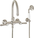 California Faucets Palomar Tradicional Llenador de Tina de Montaje en Pared - Pico en Arco