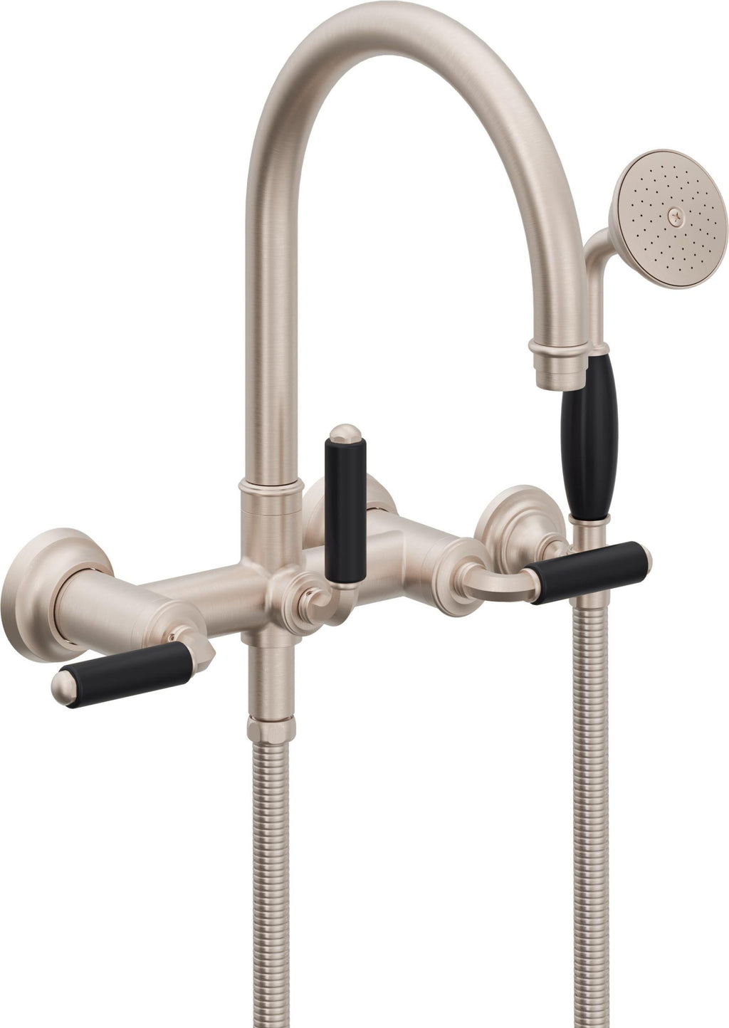 California Faucets Palomar Tradicional Llenador de Tina de Montaje en Pared - Pico en Arco