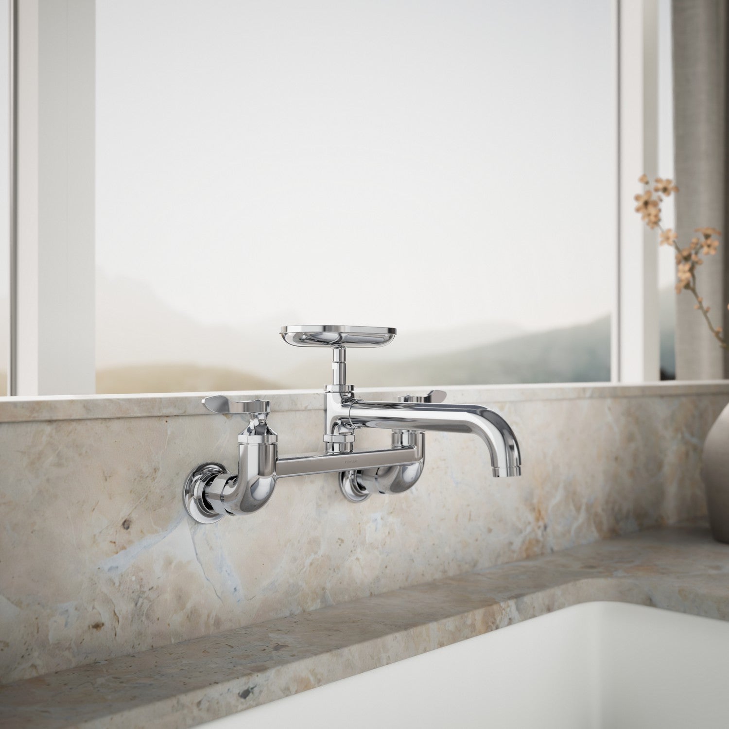Kohler Clearwater — Mezcladora de Cocina tipo Puente de Pared — Ambientación 1