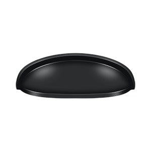 Deltana Jaladera Tipo Concha Alargada 4-1/2" — Negro Mate