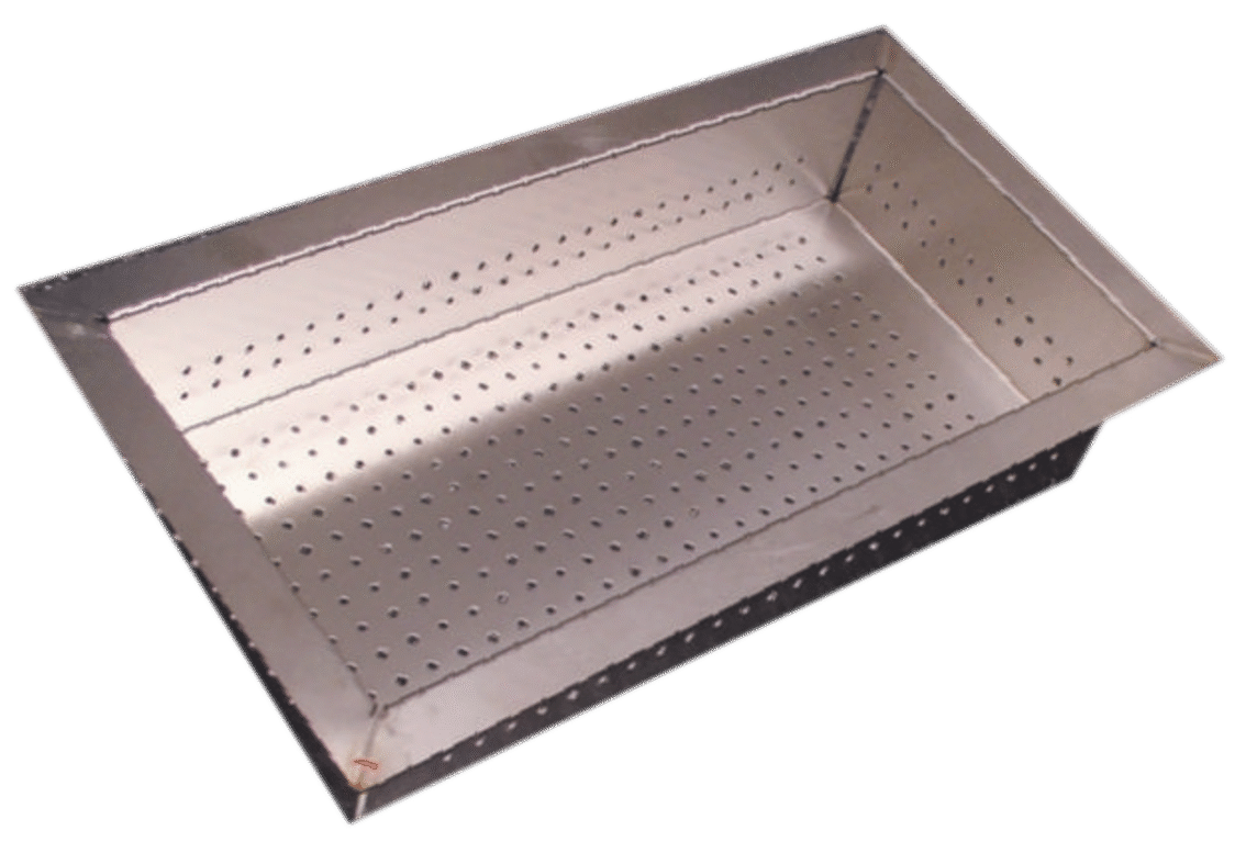 Blanco Canasta de acero inoxidable — Liven Quatrus Laundry (grande)