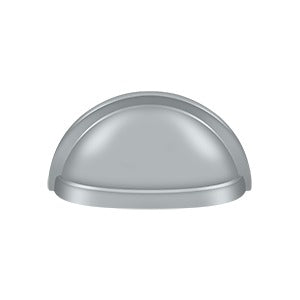 Deltana Jaladera Tipo Concha Ovalada 3-1/2" — Cromo Satinado
