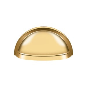 Deltana Jaladera Tipo Concha Ovalada 3-1/2" — Latón Pulido PVD