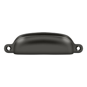 Deltana Jaladera Tipo Concha Expuesta 4" — Bronce Aceitado