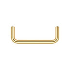 Deltana Jaladera de Alambre 3-1/2" — Latón Pulido PVD