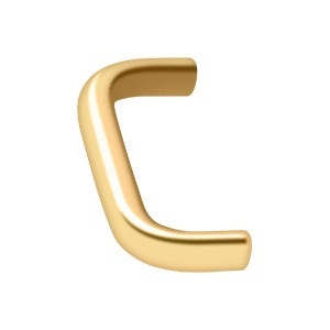 Deltana Jaladera de Alambre Ancha 3" — Latón Pulido PVD