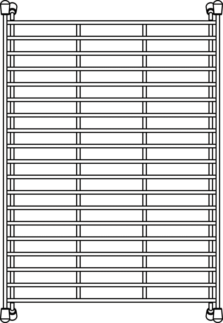 Blanco Rejilla flotante de acero inoxidable — Ikon/Vintera