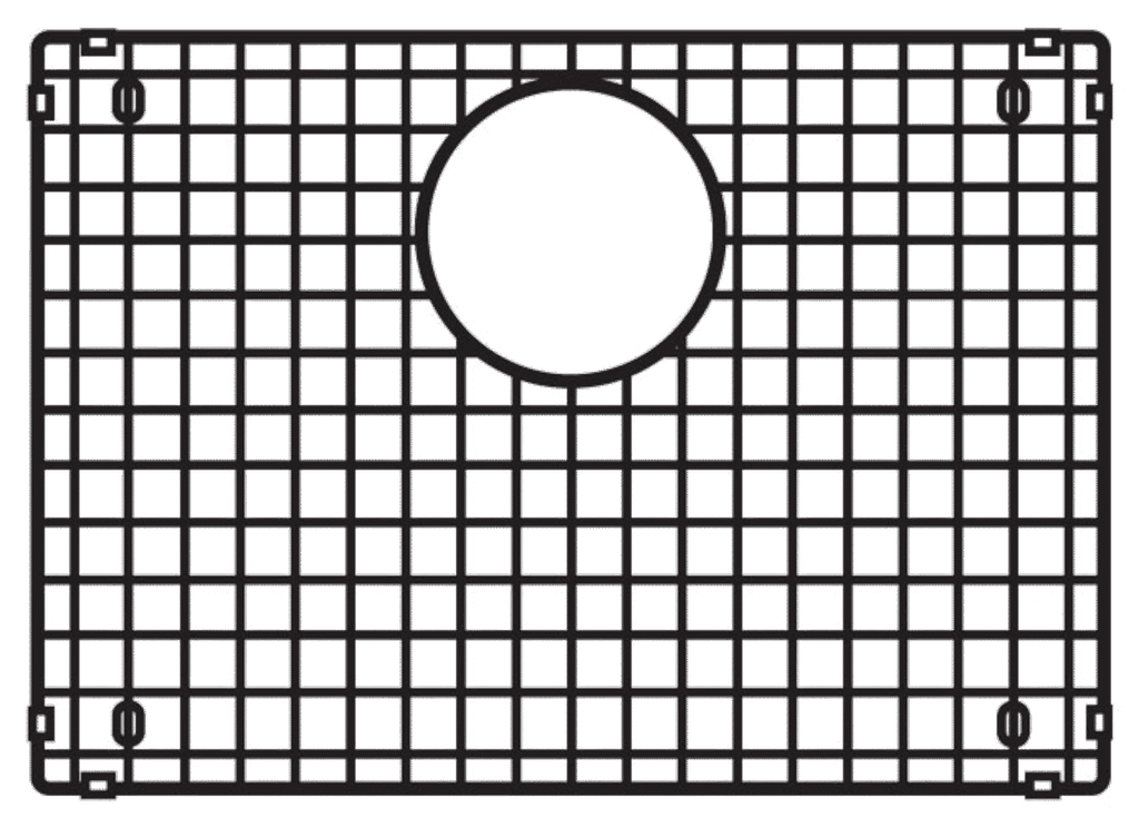 Blanco Rejilla de acero inoxidable — Precis 24″