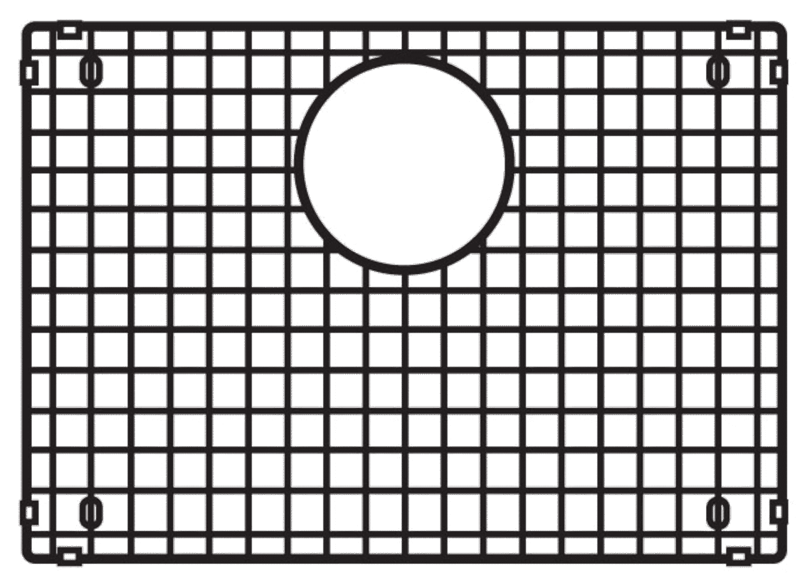 Blanco Rejilla de acero inoxidable — Precis 24″