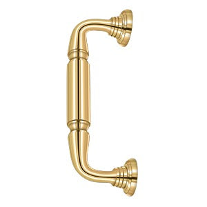 Deltana Jaladera para Puerta con Roseta 8" — Latón Pulido PVD
