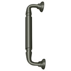 Deltana Jaladera para Puerta con Roseta 10" — Níquel Antiguo Mate