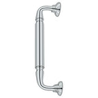 Deltana Jaladera para Puerta con Roseta 10" — Cromo Pulido