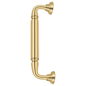 Deltana Jaladera para Puerta con Roseta 10" — Latón Pulido PVD