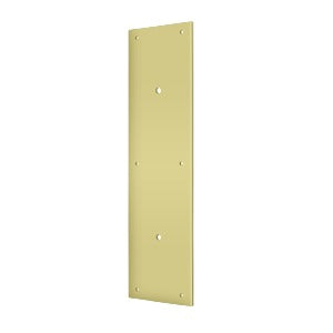 Deltana Placa de Empuje con Jaladera 3-1/2" x 15" — Latón Pulido