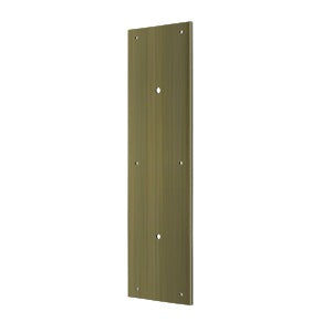 Deltana Placa de Empuje con Jaladera 3-1/2" x 15" — Latón Antiguo