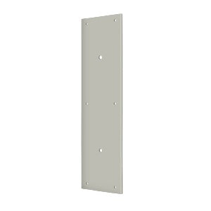 Deltana Placa de Empuje con Jaladera 3-1/2" x 15" — Níquel Satinado