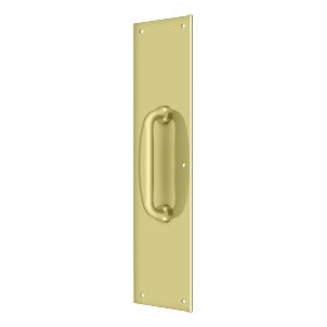 Deltana Placa de Empuje con Jaladera 3-1/2" — Latón Pulido