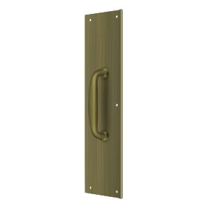 Deltana Placa de Empuje con Jaladera 3-1/2" — Latón Antiguo