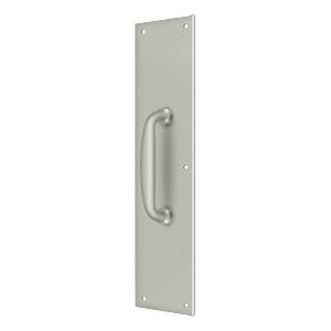 Deltana Placa de Empuje con Jaladera 3-1/2" — Níquel Satinado