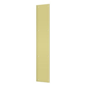 Deltana Placa de Empuje 3-1/2" x 20" — Latón Pulido