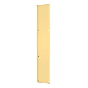 Deltana Placa de Empuje 3-1/2" x 20" — Latón Pulido PVD