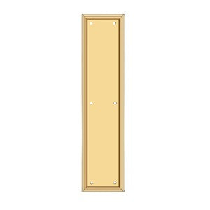 Deltana Placa de Empuje con Marco de Uso Rudo 3-1/2" x 15" — Latón Pulido PVD