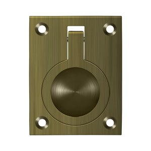 Deltana Jaladera de Anillo Empotrada 2-1/2" — Latón Antiguo