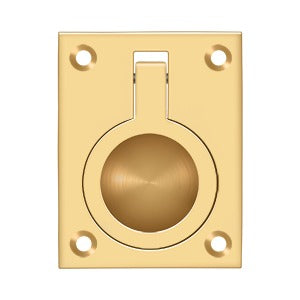 Deltana Jaladera de Anillo Empotrada 2-1/2" — Latón Pulido PVD