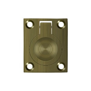 Deltana Jaladera de Anillo Empotrada 1-3/4" — Latón Antiguo