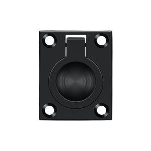 Deltana Jaladera de Anillo Empotrada 1-3/4" — Negro Mate