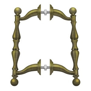 Deltana Jaladera con Asa Offset Doble Cara (Back-to-Back) — Latón Antiguo