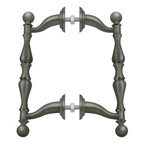 Deltana Jaladera con Asa Offset Doble Cara (Back-to-Back) — Níquel Antiguo Mate