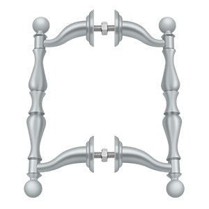 Deltana Jaladera con Asa Offset Doble Cara (Back-to-Back) — Cromo Satinado
