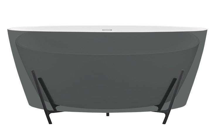 MTI Elena Soaker with Cradle en color Gris Tormenta — SculptureStone