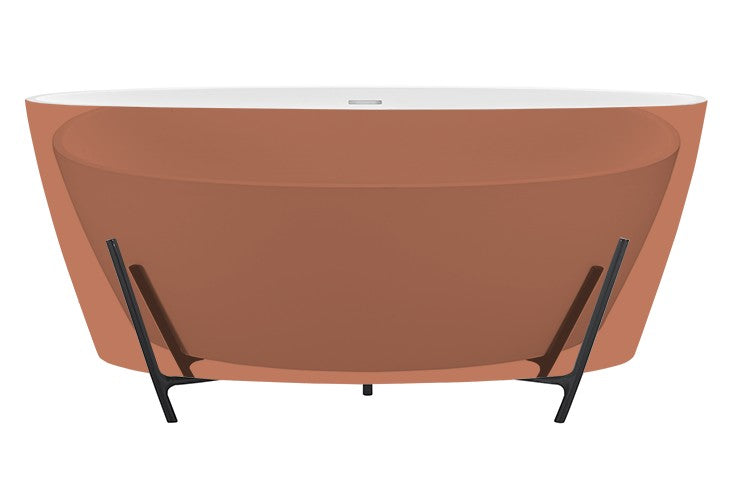 MTI Elena Soaker with Cradle en color Terracota — SculptureStone