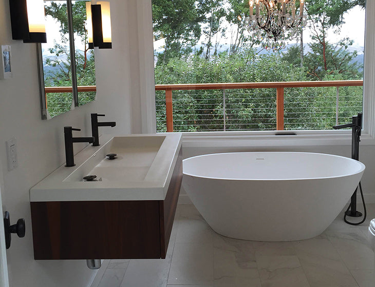 MTI Alissa bañera independiente de SculptureStone — vista de producto