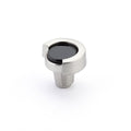 Schaub Perilla Tallmadge Inlay Call Redonda de Vidrio, 1-1/4" diám. — Níquel Satinado