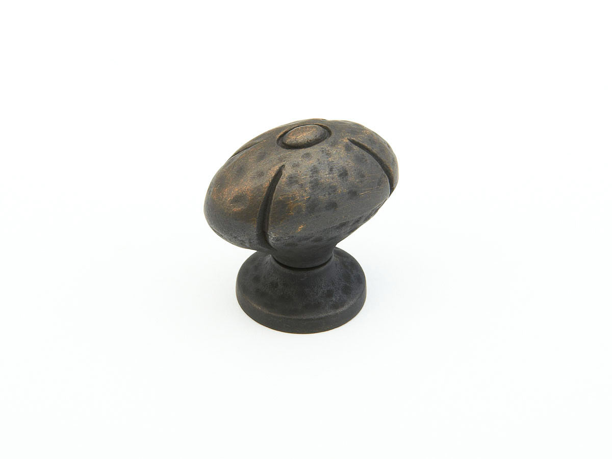 Schaub Perilla Siena Ovalada, 1-1/4" diám. — Bronce Antiguo