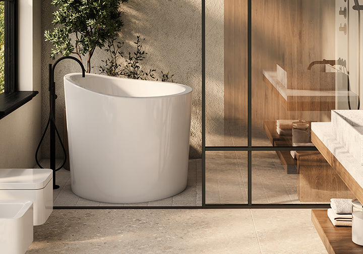MTI Emi bañera independiente de SculptureStone — vista de producto