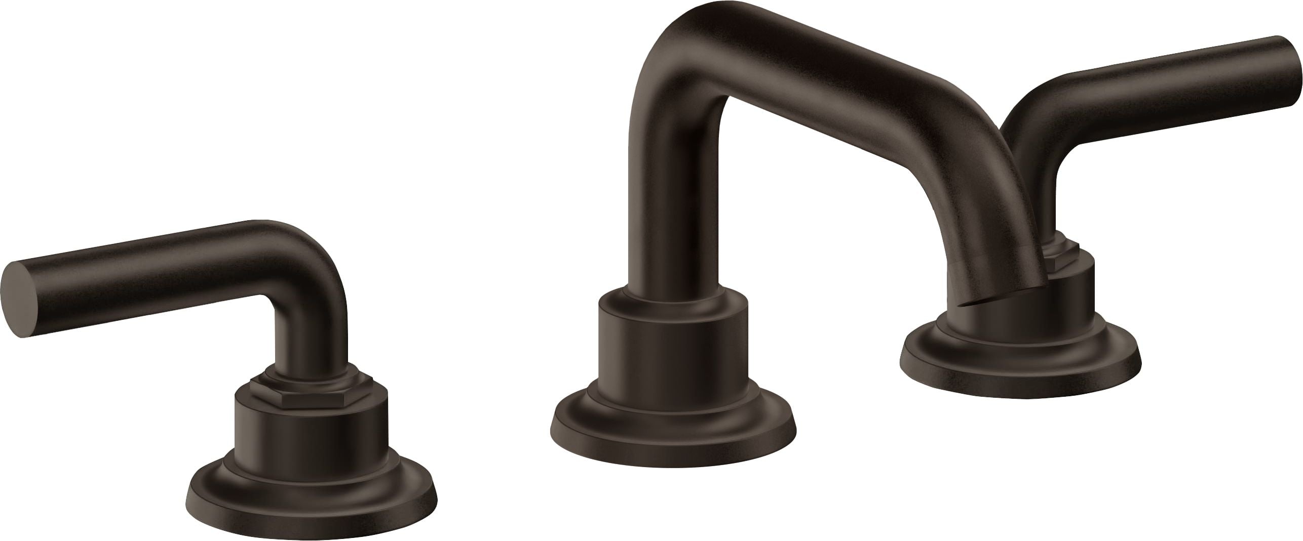 California Faucets Descanso 8" Llave de Lavabo de 3 Orificios para Cubierta, con Dos Manerales - Manija Lisa