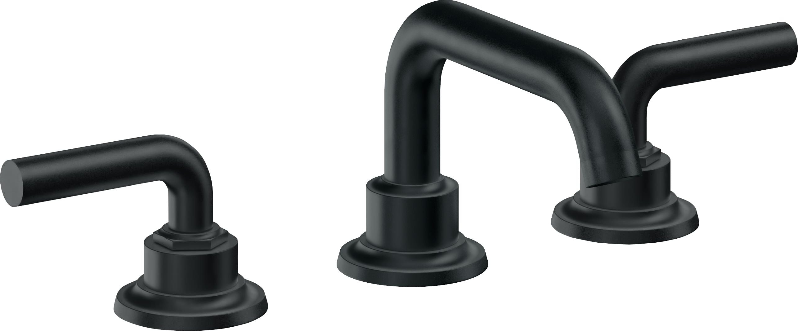 California Faucets Descanso 8" Llave de Lavabo de 3 Orificios para Cubierta, con Dos Manerales - Manija Lisa