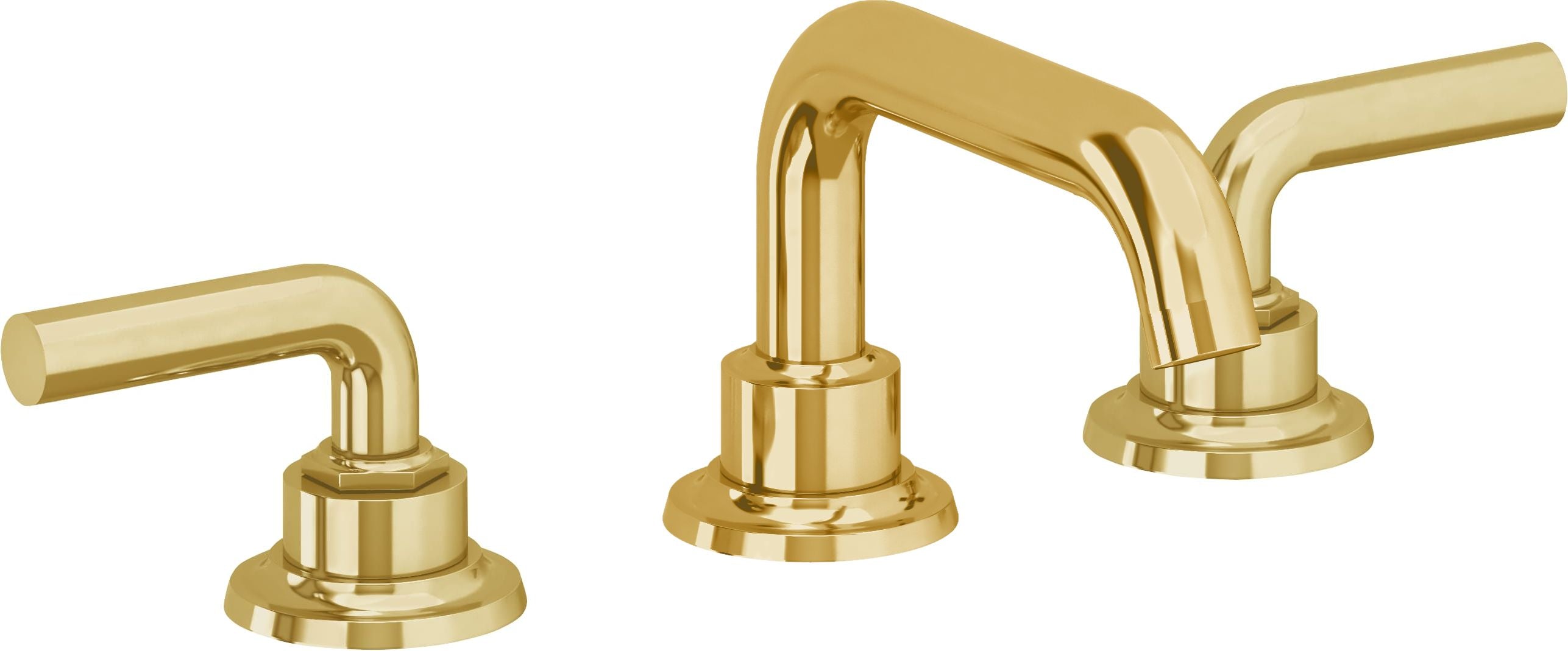 California Faucets Descanso 8" Llave de Lavabo de 3 Orificios para Cubierta, con Dos Manerales - Manija Lisa