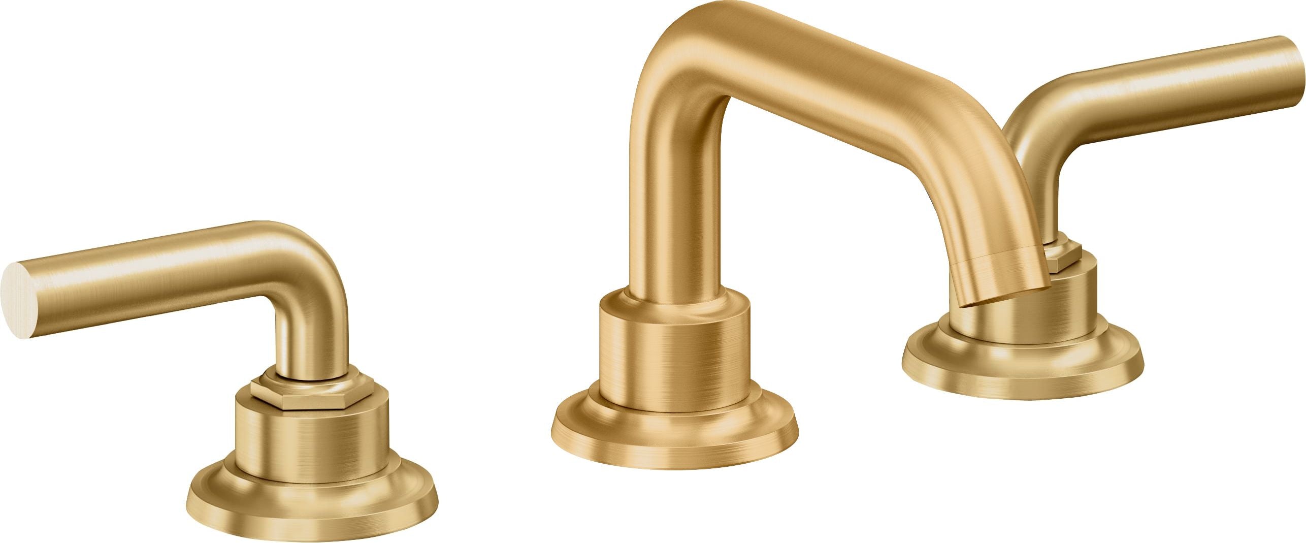California Faucets Descanso 8" Llave de Lavabo de 3 Orificios para Cubierta, con Dos Manerales - Manija Lisa