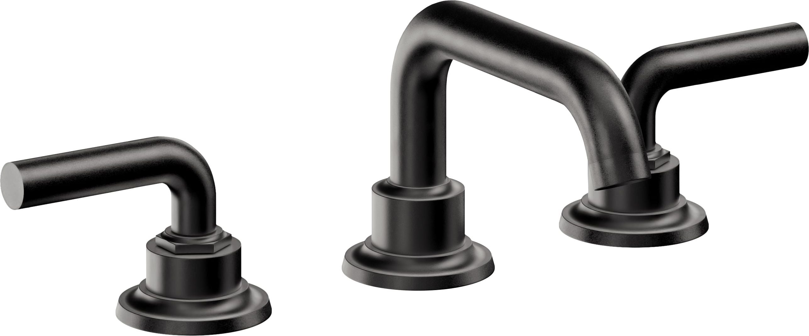 California Faucets Descanso 8" Llave de Lavabo de 3 Orificios para Cubierta, con Dos Manerales - Manija Lisa