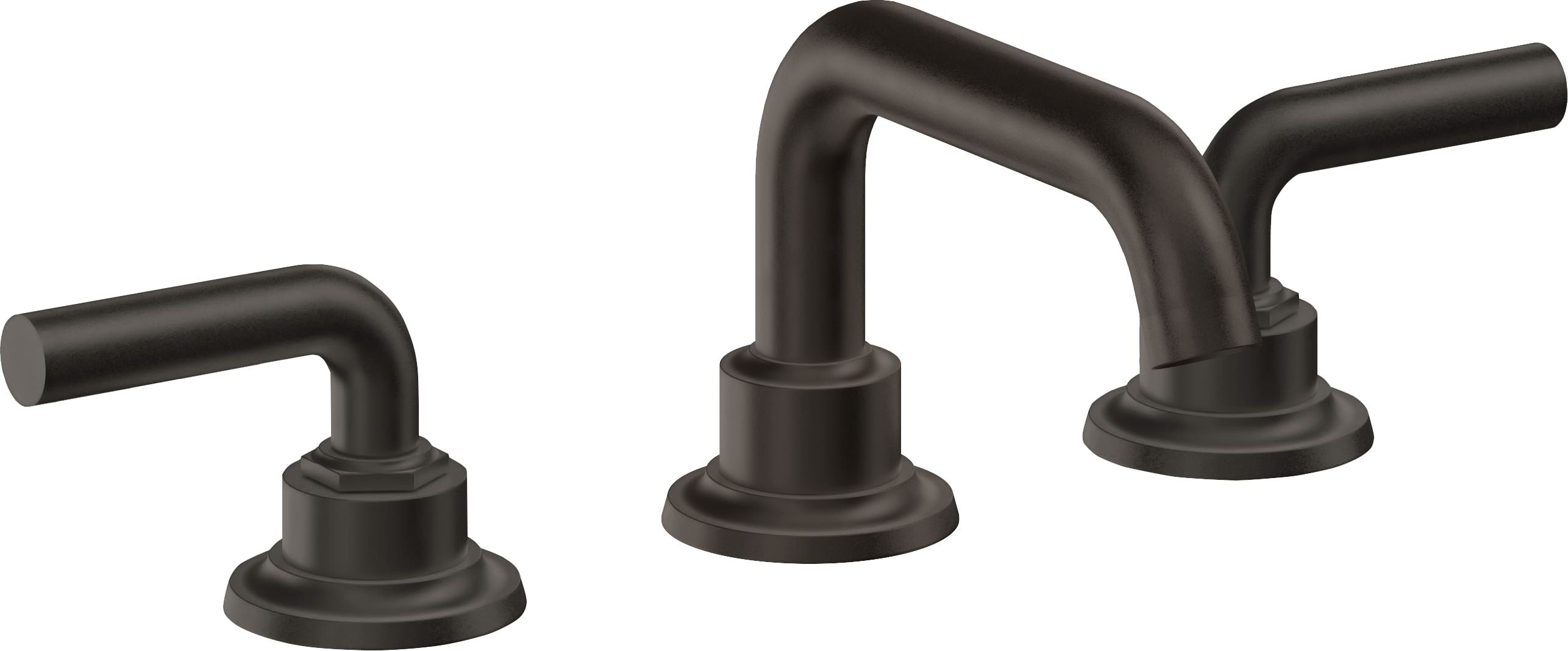 California Faucets Descanso 8" Llave de Lavabo de 3 Orificios para Cubierta, con Dos Manerales - Manija Lisa