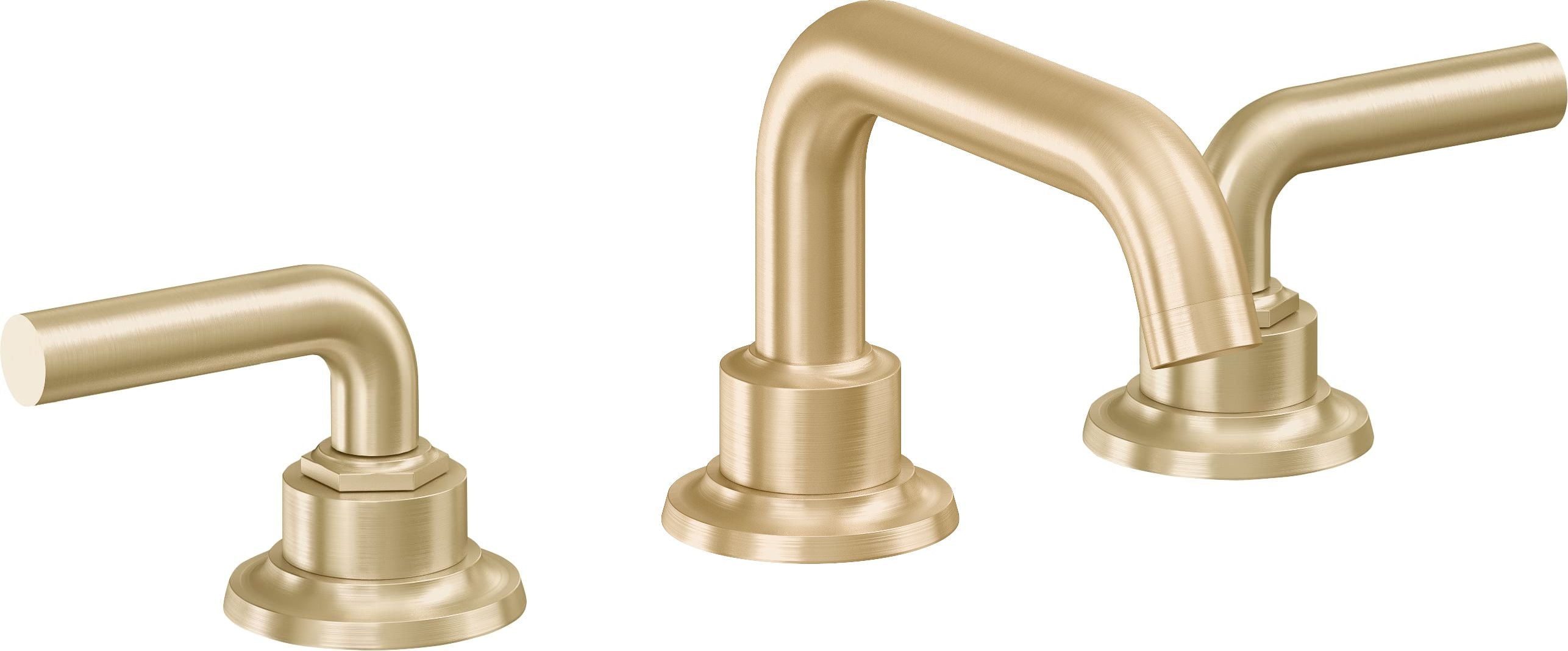 California Faucets Descanso 8" Llave de Lavabo de 3 Orificios para Cubierta, con Dos Manerales - Manija Lisa