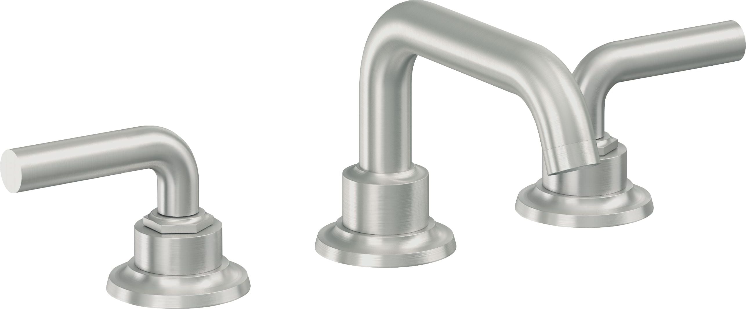 California Faucets Descanso 8" Llave de Lavabo de 3 Orificios para Cubierta, con Dos Manerales - Manija Lisa